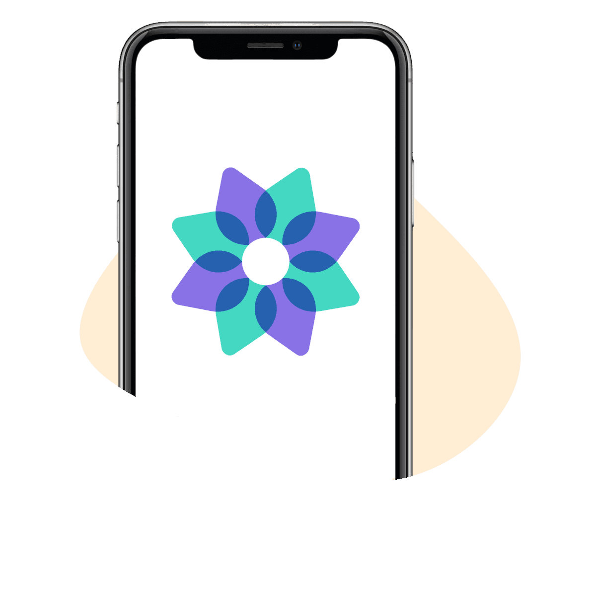 Phone showing the Mindflower app